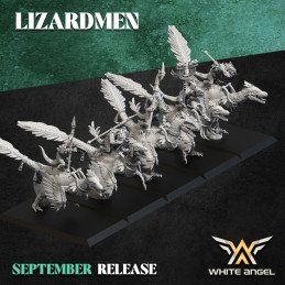 Jinetes de lagarto escurridizo de White Angel | Miniatura de fantasía 28/32 mm