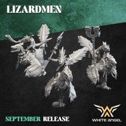 Jinetes de lagarto escurridizo de White Angel | Miniatura de fantasía 28/32 mm
