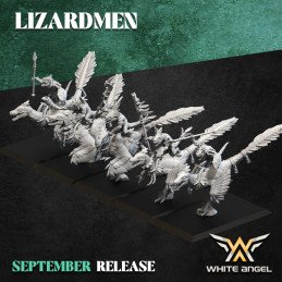 Jinetes de lagarto escurridizo de White Angel | Miniatura de fantasía 28/32 mm