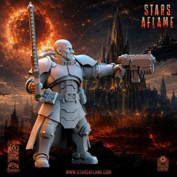 TSF Solarkin Sergeant by The beholder miniatures | 35 mm & 32 mm Sci-Fi Miniature