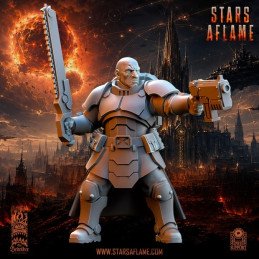 TSF Solarkin Sergeant by The beholder miniatures | 35 mm & 32 mm Sci-Fi Miniature