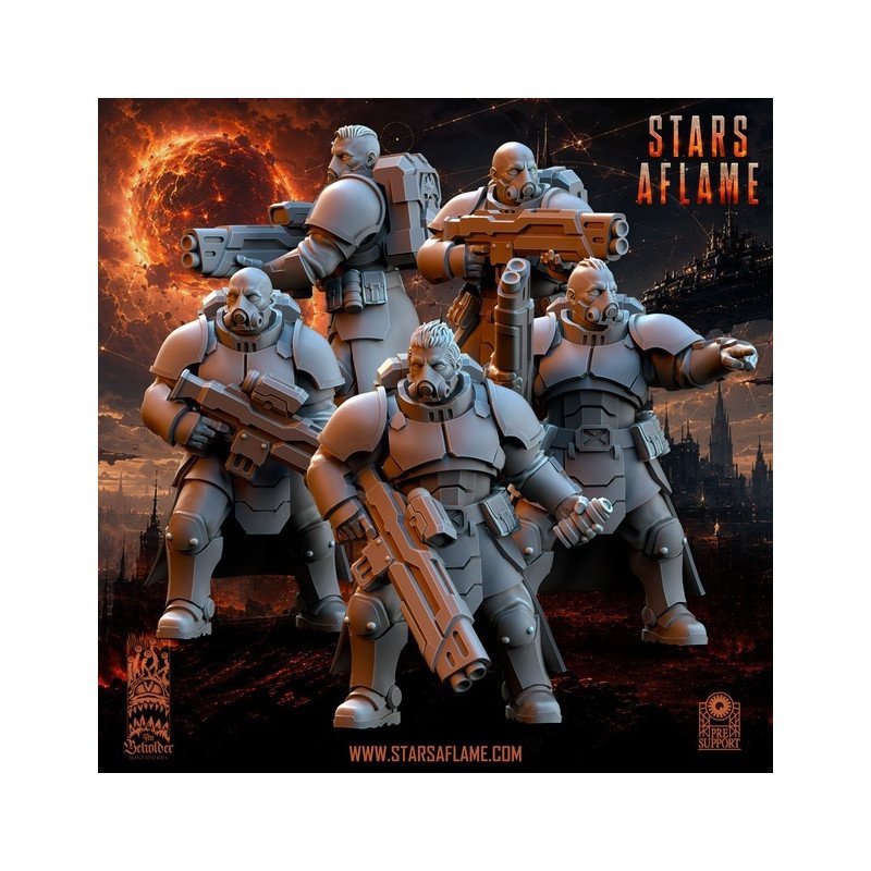 Armas especiales Solarkin TSF de The beholder miniatures | Miniatura sci-fi 35 mm y 32 mm