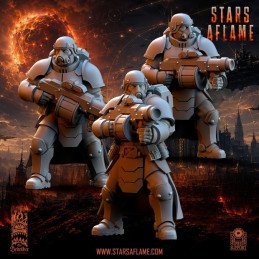 Armas especiales Solarkin TSF de The beholder miniatures | Miniatura sci-fi 35 mm y 32 mm