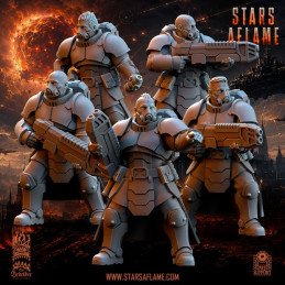 Tropas del desierto TSF de The beholder miniatures | Miniatura sci-fi 35 mm y 32 mm