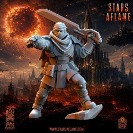 TSF Desert Troops Command Squad by The beholder miniatures | 35 mm & 32 mm Sci-Fi Miniature