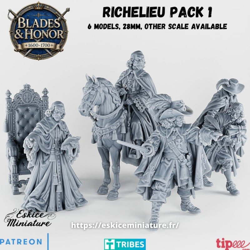 Richelieu Pack 1 by Eskice Miniatures | 1/56 (28mm)