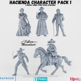 Hacienda Character Pack 1 by Eskice Miniatures | 1/56 (28mm)