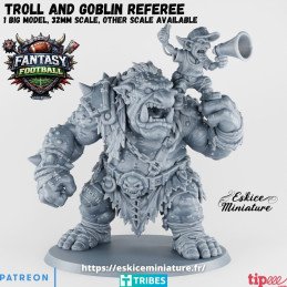 Troll y árbitro goblin. Goblins de Eskice Miniatures | 1/56 (28mm) y 1/56 (32mm)