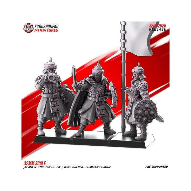 Grupo de mando de los Corredores del Viento de Kyoushuneko Miniatures | 28/32 mm