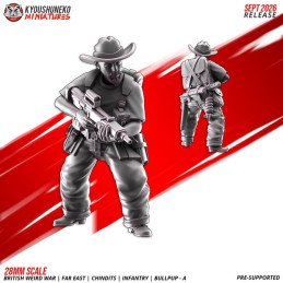 Fusileros Chindit con fusiles bullpup A de Kyoushuneko | 28 y 32 mm