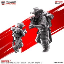 Fusileros Chindit con fusiles bullpup A de Kyoushuneko | 28 y 32 mm