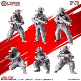 Fusileros Chindit con fusiles bullpup B de Kyoushuneko | 28 y 32 mm