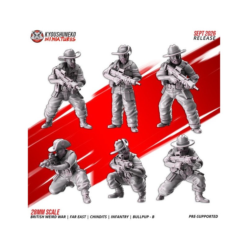 Chindit Bullpup Riflemen B by Kyoushuneko | 28 & 32 mm