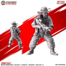 Fusileros Chindit con fusiles bullpup B de Kyoushuneko | 28 y 32 mm