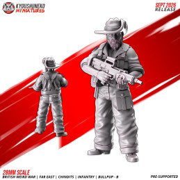 Fusileros Chindit con fusiles bullpup B de Kyoushuneko | 28 y 32 mm