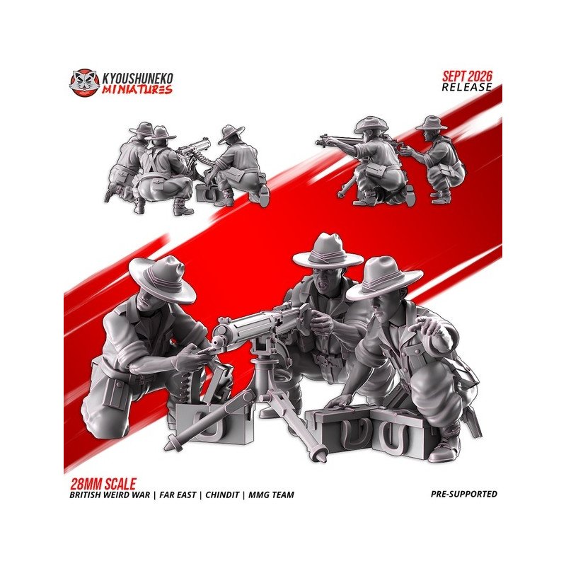 Equipo de ametralladora media Chindit de Kyoushuneko | 28 y 32 mm
