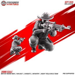 Chindit Heavy Tesla Rifle Team by Kyoushuneko | 28 & 32 mm