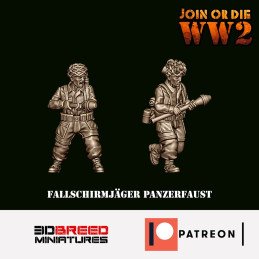 JoD Fallschirmjäger Panzerfaust Soldier by 3d Breed | 15mm & 28mm miniatures