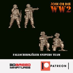 JoD Equipo de francotiradores Fallschirmjäger de 3d Breed | Miniaturas 15 y 28 mm