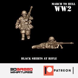 Italian Black Shirts AT Rifle Team (Long Sleeves) | 3d Breed · 15 & 28 mm