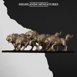 Undead Wolves by Highlands Miniatures | 28 & 32 mm