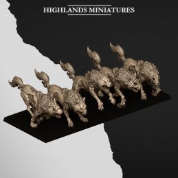 Undead Wolves by Highlands Miniatures | 28 & 32 mm