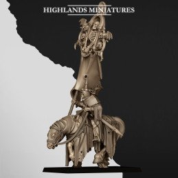 Señor esqueleto montado portaestandarte de batalla de Highlands Miniatures | 28 y 32 mm