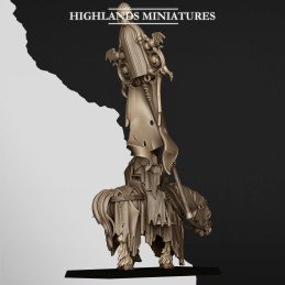 Señor esqueleto montado portaestandarte de batalla de Highlands Miniatures | 28 y 32 mm