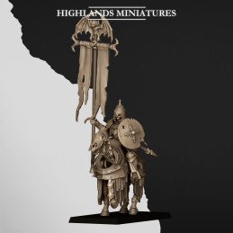 Grupo de mando de caballeros oscuros actualizado de Highlands Miniatures | 28 y 32 mm