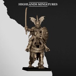 Grupo de mando de caballeros oscuros actualizado de Highlands Miniatures | 28 y 32 mm