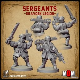 Sargentos (Legión Dravosk) | MOM Miniatures | 28 y 32 mm