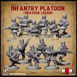 Escuadra de infantería (Legión Dravosk) | MOM Miniatures | 28 y 32 mm
