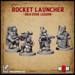 Equipo de lanzacohetes (Legión Dravosk) de MOM Miniatures | Miniaturas impresas en 3D 32mm, 28mm