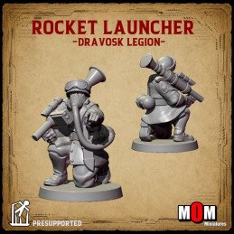 Rocket Launcher Team (Dravosk Legion) by MOM Miniatures | 32mm, 28mm 3D printed miniatures