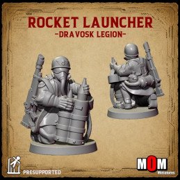 Rocket Launcher Team (Dravosk Legion) by MOM Miniatures | 32mm, 28mm 3D printed miniatures