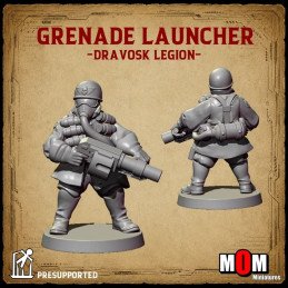 Soldado con lanzagranadas (Legión Dravosk) | MOM Miniatures | 28 y 32 mm