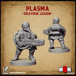 Plasma Rifle Soldier (Dravosk Legion) | MOM Miniatures | 28 & 32 mm