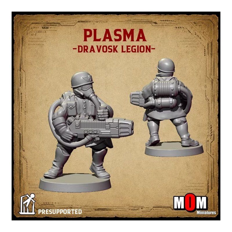 Plasma Rifle Soldier (Dravosk Legion) | MOM Miniatures | 28 & 32 mm