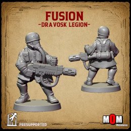 Fusion Rifle Soldier (Dravosk Legion) | MOM Miniatures | 28 & 32 mm