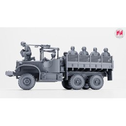 Diamond T969 Cargo de cabina abierta con ametralladora | Wargame3D