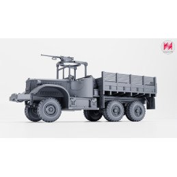 Diamond T969 Cargo de cabina abierta con ametralladora | Wargame3D