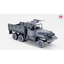 Diamond T969 Cargo de cabina abierta con ametralladora | Wargame3D