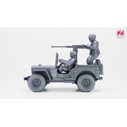 Jeep Willys con ametralladora Browning calibre .50 | Wargame3D