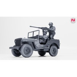 Jeep Willys con ametralladora Browning calibre .50 | Wargame3D