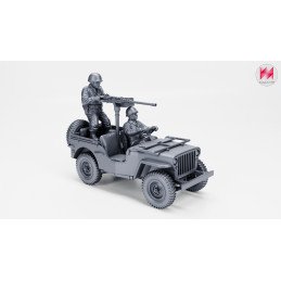 Jeep Willys con ametralladora Browning calibre .50 | Wargame3D