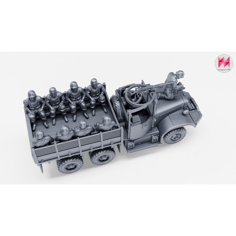 Passengers for US trucks — 10 soldiers | Wargame3D