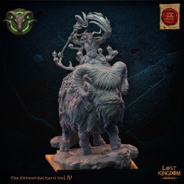 Chamán del Rebaño sobre Banthö de Lost Kingdom | Miniaturas impresas en 3D 28mm, 32mm