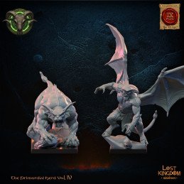 Herd Gargoyles Hero and pet by Lost Kingdom | 28mm, 32mm 3D printed miniatures