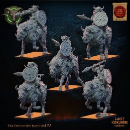 Jinetes de Cuernos Salvajes de Lost Kingdom | Miniaturas impresas en 3D 28mm, 32mm