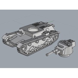 Carro 7TP con cañón | Panzer Printer